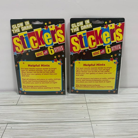 Ja-Ru 2005 Glow In The Dark Stickers 2 Sets Cherubs, Stars Moon Sun New - Picture 7 of 8